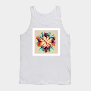 beautiful Flower Art Illustration Abstract Pattern Floral roses Tank Top